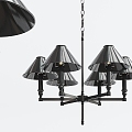 Modern chandelier black paint chandelier 3d model