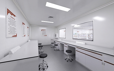 Training School Laboratory Electrophoresis Room 3d model