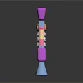 Colorful Kids Toy Gun With Pink Blue Design And Cartoon Bear Pattern