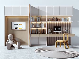 Modern bookcase 3d model