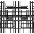 Industrial Piping System Structure With Parallel Metal Pipes And Support Frames