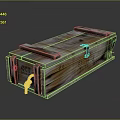 Vintage Wooden Storage Crate With Hemp Rope And Metal Clasps For Home Decor