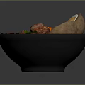 Hearty Food Bowl With Soft Boiled Egg Meat Pieces And Fresh Vegetables