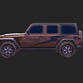 Brown Storm Four Door Off Road SUV With Rugged Tires And Adventure Design