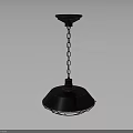 Modern Black Hanging Chair With Metal Chain And Bowl Shaped Seat Design