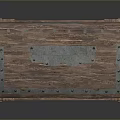 Rustic Vintage Wooden Chest With Metal Hardware Hinged Lid Sturdy Legs And Natural Texture