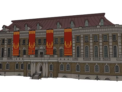 Chinese Hotel 3d model