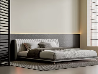 Modern Double Bed 3d model