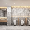 modern public toilet 3d model