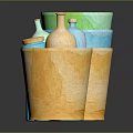 Colorful Home Living Supplies For Organization With Various Bottles Jars And Containers