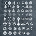 Snowflake Silhouette Designs In Various Shapes And Patterns On Dark Background 3d model