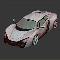 White Modern Sports Car With Sleek Body Distinctive Front Fascia And Red Brake Calipers