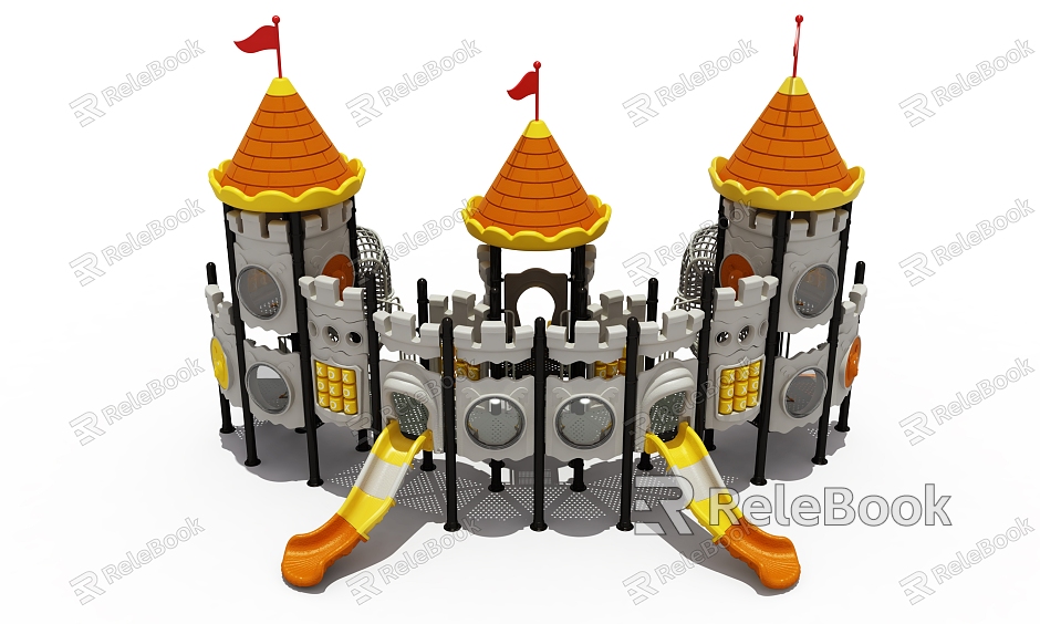 Modern slide castle toy model