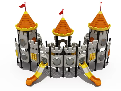 Modern slide castle toy 3d model