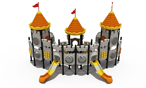 Modern slide castle toy 3d model