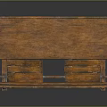 Rustic Wooden Bench And Table Combination Furniture With Natural Wood Finish