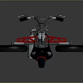 Futuristic Red And Black Motorcycle With Mechanical Engine Sleek Wheels And Handlebar