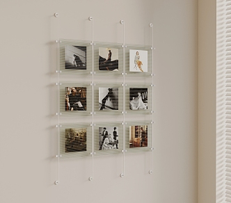 Modern photo wall 3d model