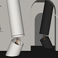 Modern Curved Fireplace Design With White Black Finish And Arched Decorative Sculpture