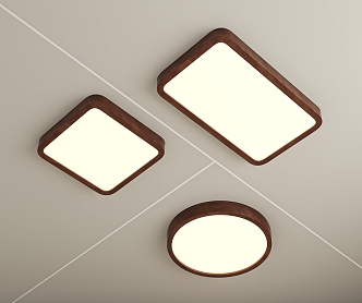 Modern Middle Aged Ceiling Lamp 3d model