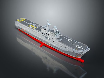 modern aircraft carrier ship 3d model