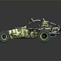 Military Camouflage Tank With Large Cannon And Heavy Tracked Wheels Design
