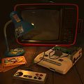 Modern game machine red and white machine little overlord 3d model