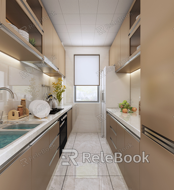 modern kitchen kitchen bathroom model