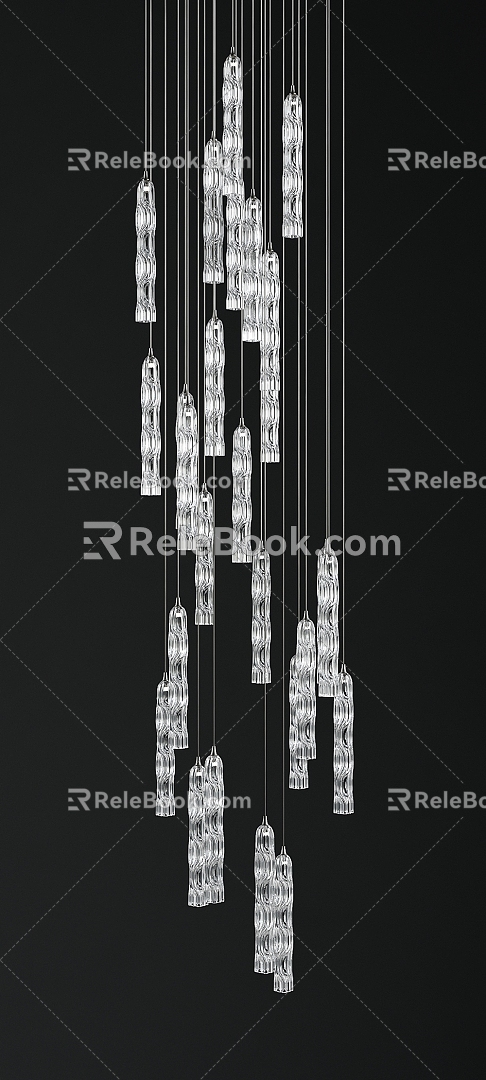 Modern chandelier 3d model