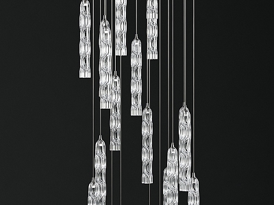 Modern chandelier 3d model