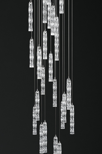 Modern chandelier 3d model