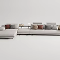 Modern Corner Sofa Minotti Multiplayer Sofa Multiplayer Sofa 3d model