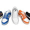 Nike Low Top Sneakers in Various Colors Including Yellow Blue White Orange Black