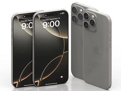 Sleek Modern Smartphones With Clear Digital Screen Display And Gray Protective Case 3d model