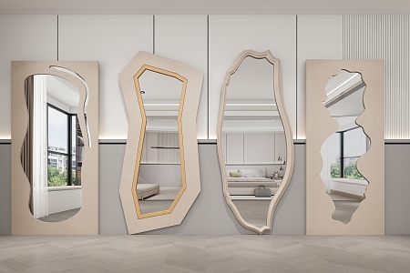 Modern full-length mirror 3d model