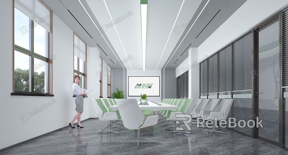 Modern Meeting Room Meeting Table and Chair model