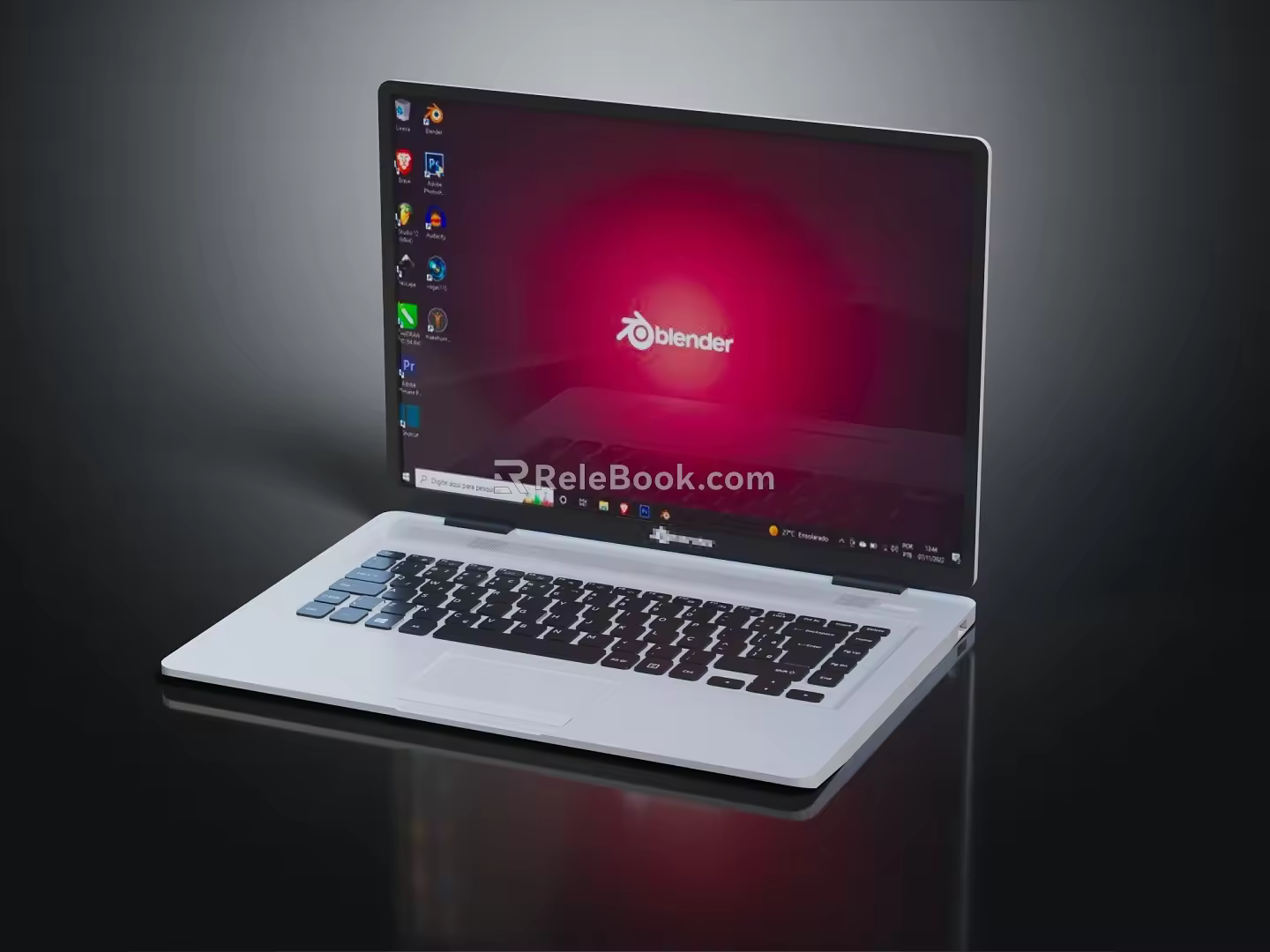 Modern Laptop Notebook Portable Computer Peripherals 3d model