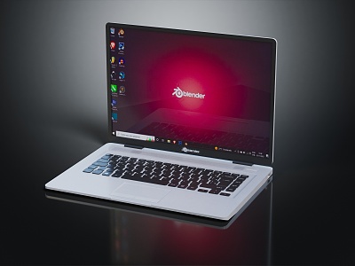 Modern Laptop Notebook Portable Computer Peripherals 3d model