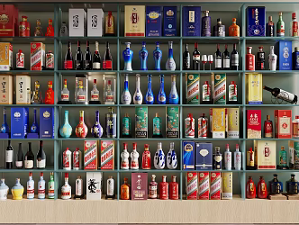 Modern Liquor Moutai Wuliangye Langjiu Red Wine Dream Blue Wine Cabinet 3d model