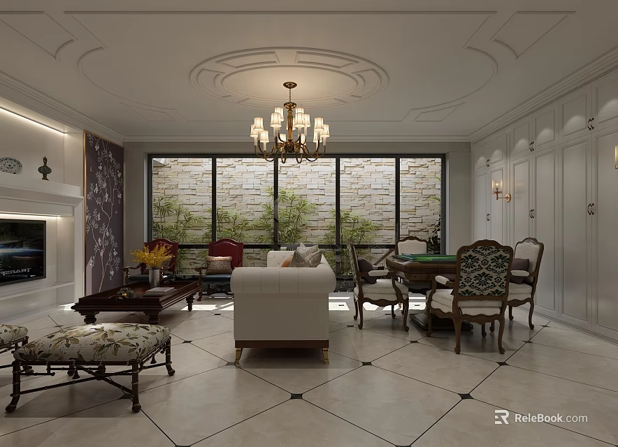 Modern Office Interior With Ergonomic Desks Comfortable Chairs And Large Windows 3d model 