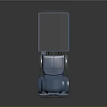 Blue Retro Truck With Open Cargo Bed Chrome Details And Shiny Wheels