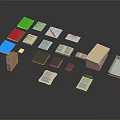 Modern notebook book document printing 3d model