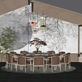 New Chinese-style private room box 3d model