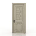 European-style interior door solid wood door 3d model