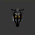 Black Sport Motorcycle With Red Accents Sleek Modern Design And Aerodynamic Styling