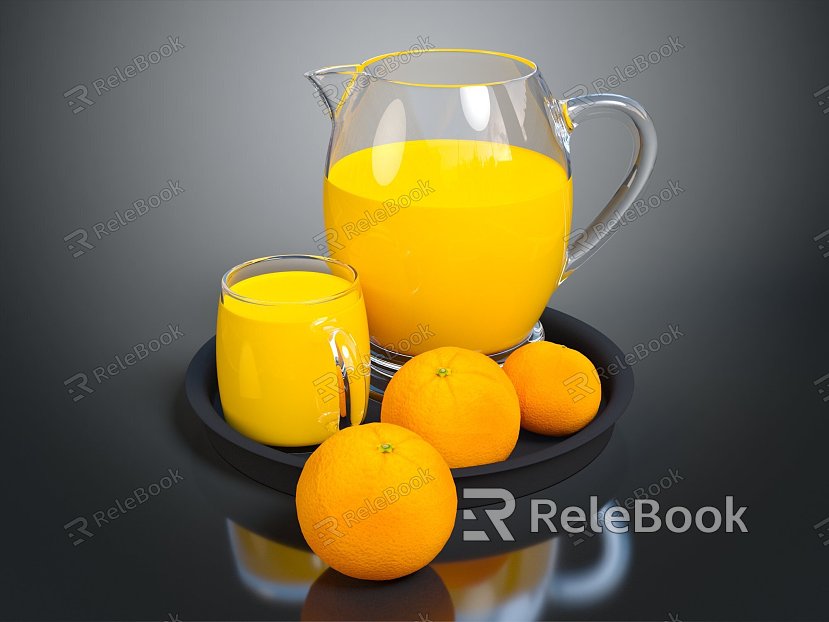 Modern juice beverage bottle orange water beverage jar model