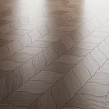 Natural Wooden Flooring Design With Herringbone Pattern And Wavy Texture Details