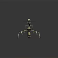 Military Attack Helicopter With Camouflage Paint Rotors Tail Rotor And Weapons
