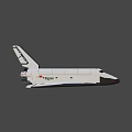 White NASA Space Shuttle Model With Red Logo And Detailed Design
