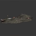 Decorative Stone Building Components With Copper Accents And Textured Surfaces